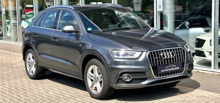 Audi Q3 S-Line Sport Quattro 2013 SUV Daytona grau Perleffekt TDI 130kw 177PS Fotos