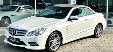Mercedes-Benz E 350 CGI BlueEfficiency AMG Line (207.459) Cabrio Designo Diamantweiss metallic 306PS V6 Fotos