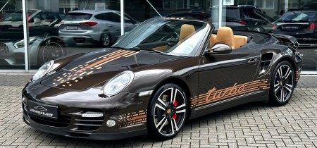 Porsche 997 Mk2 Turbo Cabrio 500PS 2010 Approved Garantie macadamia braun metallic Fotos